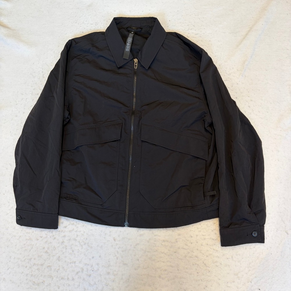 Lululemon Lab Utilitech Jacket Mens XXL Black Full Zip Collared Utility Coat